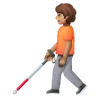 Person With White Cane: Medium Skin Tone Emoji 🧑🏽‍🦯 image - Samsung style