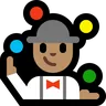 Person Juggling: Medium Skin Tone Emoji 🤹🏽 image - Microsoft Windows 10 Segoe UI Emoji style