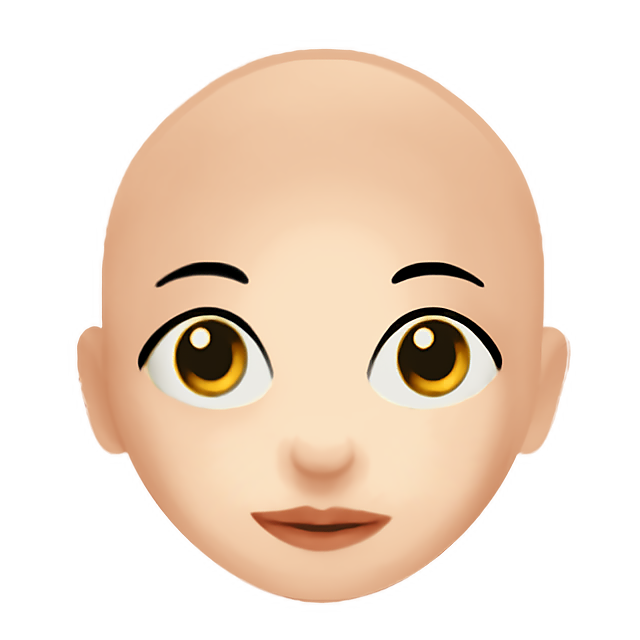 Woman: Light Skin Tone, Bald