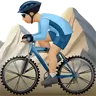 Man Mountain Biking: Medium-Light Skin Tone Emoji 🚵🏼‍♂️ image - Apple style