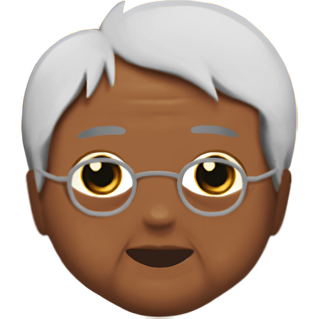 Older Person: Medium-Dark Skin Tone