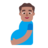 Pregnant Man: Medium Skin Tone