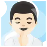 Man In Steamy Room: Light Skin Tone Emoji 🧖🏻‍♂️ image - Google Noto Color style