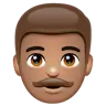 Man: Medium Skin Tone Emoji 👨🏽 image - WhatsApp style