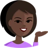 Person Tipping Hand: Dark Skin Tone Emoji 💁🏿 image - Facebook Messenger (2016) style