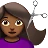 Woman Getting Haircut: Medium-Dark Skin Tone