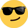 Uśmiechnięta twarz z okularami przeciwsłonecznymi Emoji 😎 image - Skype style