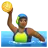 Woman Playing Water Polo: Medium-Dark Skin Tone