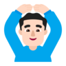 Man Gesturing Ok: Light Skin Tone Emoji 🙆🏻‍♂️ image - Microsoft Classic 2D style