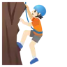 Person Climbing: Light Skin Tone Emoji 🧗🏻 image - Google Noto Color style
