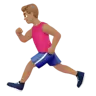 Man Running: Medium Skin Tone Emoji 🏃🏽‍♂️ image - Apple style