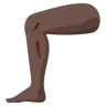 Leg: Dark Skin Tone Emoji 🦵🏿 image - Google Noto Color style