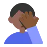 Man Facepalming: Medium-Dark Skin Tone Emoji 🤦🏾‍♂️ image - Tossface style