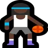Woman Bouncing Ball: Dark Skin Tone Emoji ⛹🏿‍♀️ image - Microsoft Windows 10 Segoe UI Emoji style