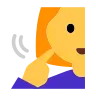 Deaf Woman Emoji 🧏‍♀️ image - Tossface style
