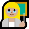 Woman Teacher: Medium-Light Skin Tone Emoji 👩🏼‍🏫 image - Microsoft Windows 10 Segoe UI Emoji style