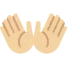 Open Hands: Medium-Light Skin Tone Emoji 👐🏼 image - Twitter / X (Twemoji) style