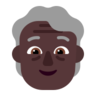 Older Person: Dark Skin Tone Emoji 🧓🏿 image - Microsoft Classic 2D style