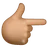 Backhand Index Pointing Right: Medium Skin Tone
