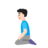 Man Kneeling: Light Skin Tone
