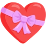 リボン付きハート Emoji 💝 image - Facebook Messenger (2016) style