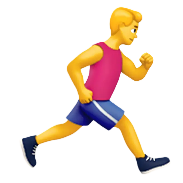 Man Running Facing Right