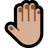 Raised Back Of Hand: Medium-Light Skin Tone Emoji 🤚🏼 image - Microsoft Windows 10 Segoe UI Emoji style