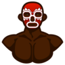 People Wrestling: Dark Skin Tone Emoji 🤼🏿 image - Emojidex style