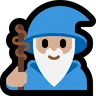 Man Mage: Medium-Light Skin Tone Emoji 🧙🏼‍♂️ image - Microsoft Windows 10 Segoe UI Emoji style