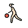 Woman Bouncing Ball: Light Skin Tone Emoji ⛹🏻‍♀️ image - OpenMoji style