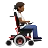 Person In Motorized Wheelchair Facing Right: Medium-Dark Skin Tone