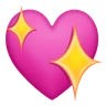 Cœur scintillant Emoji 💖 image - Huawei Harmony OS style