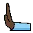 Leftwards Pushing Hand: Dark Skin Tone