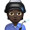 Factory Worker: Dark Skin Tone Emoji 🧑🏿‍🏭 image - Apple style