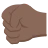 Left-Facing Fist: Dark Skin Tone