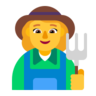Woman Farmer Emoji 👩‍🌾 image - Microsoft Classic 2D style