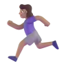Woman Running: Medium Skin Tone Emoji 🏃🏽‍♀️ image - Microsoft 3D Fluent style