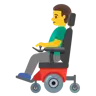 Man In Motorized Wheelchair Emoji 👨‍🦼 image - Google Noto Color style