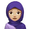 Woman With Headscarf: Medium-Light Skin Tone Emoji 🧕🏼 image - Apple style