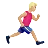 Man Running Facing Right: Medium-Light Skin Tone