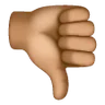 Thumbs Down: Medium Skin Tone Emoji 👎🏽 image - Samsung style