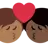 Kiss: Person, Person, Medium-Dark Skin Tone, Dark Skin Tone