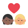 Kiss: Person, Person, Medium-Dark Skin Tone, Medium-Light Skin Tone Emoji 🧑🏾‍❤️‍💋‍🧑🏼 image - Tossface style
