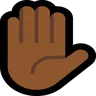 Raised Hand: Medium-Dark Skin Tone Emoji ✋🏾 image - Microsoft Windows 10 Segoe UI Emoji style