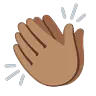 Clapping Hands: Medium Skin Tone Emoji 👏🏽 image - Google Noto Color Animated style
