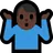 Man Shrugging: Dark Skin Tone