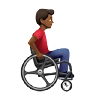 Man In Manual Wheelchair Facing Right: Medium-Dark Skin Tone Emoji 👨🏾‍🦽‍➡️ image - Apple style