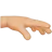 Palm Down Hand: Medium-Light Skin Tone