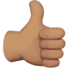 Thumbs Up: Medium Skin Tone Emoji 👍🏽 image - Apple style