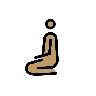 Person Kneeling: Medium Skin Tone Emoji 🧎🏽 image - OpenMoji style
